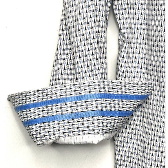 Robert Graham Mens Shirt Button Up Geometric Modern Americana Long Sleeve XL - Picture 6 of 13